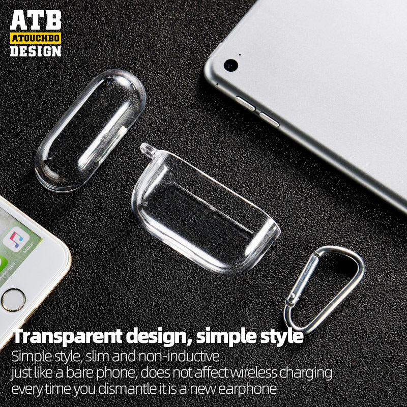 ATB TRANSPARENT TPU BLUETOOTH EARPHONE  PROTECT COVER (SEPARATE WITH HOOK)