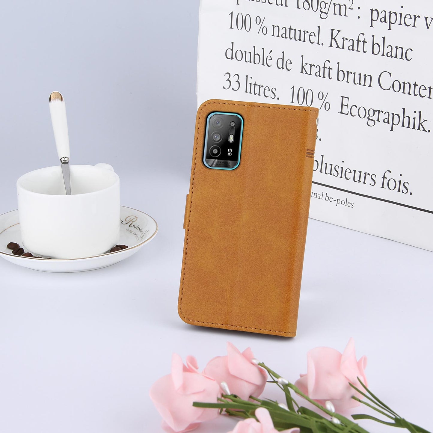 Simple Two-Tone Calfskin Phone Case For Xiaomi,1010