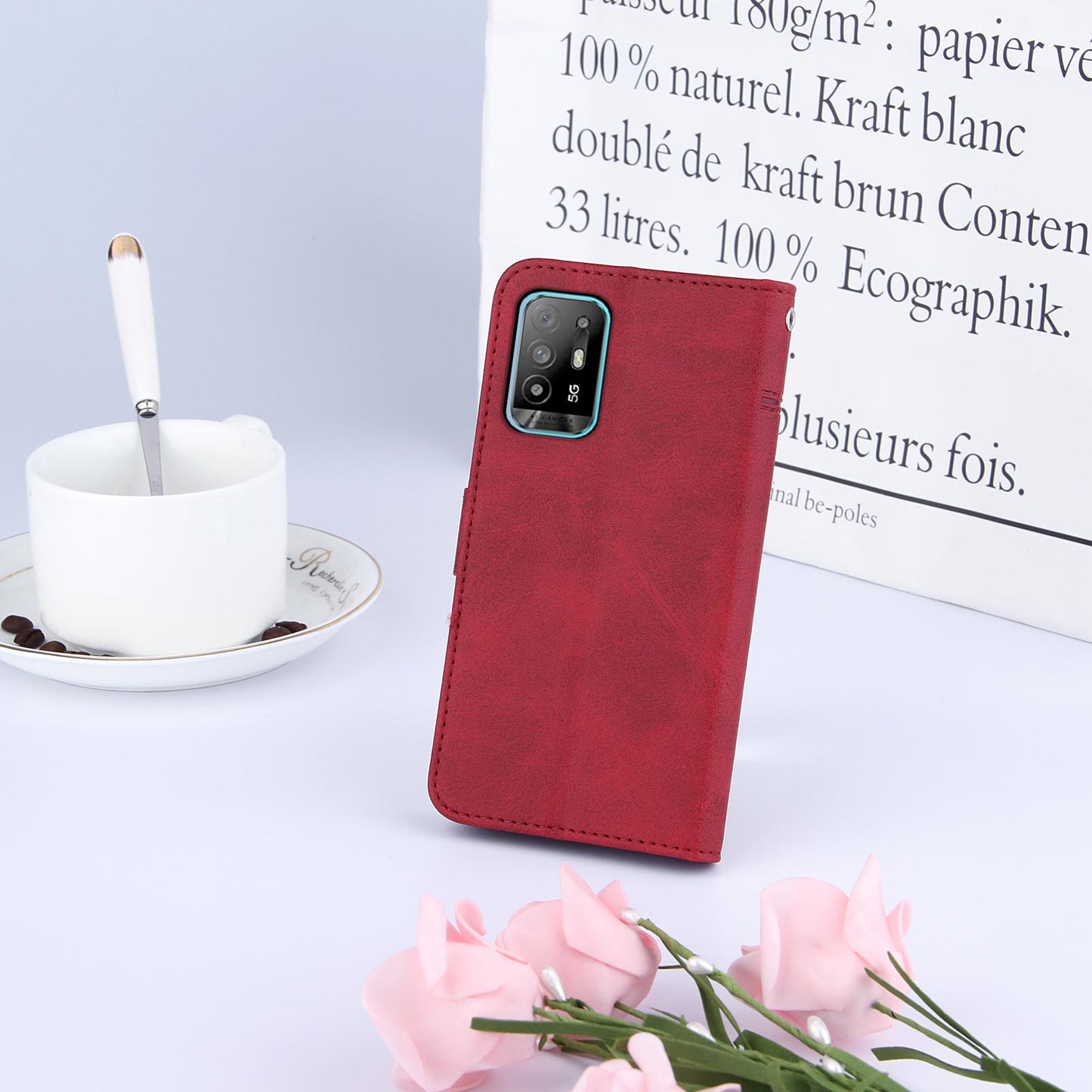 Simple Two-Tone Calfskin Phone Case For TECNO,1010