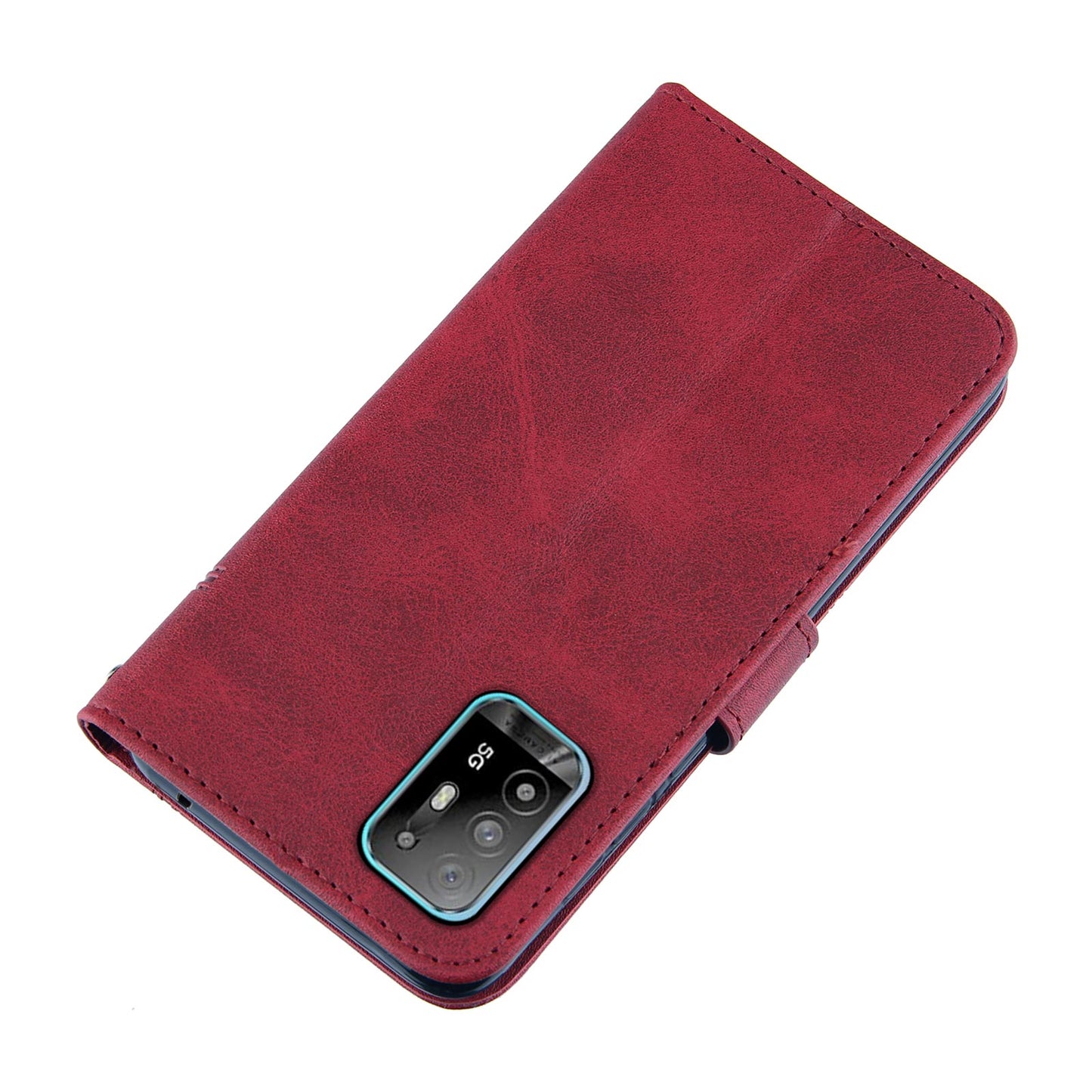 Simple Two-Tone Calfskin Phone Case For Oppo,1010