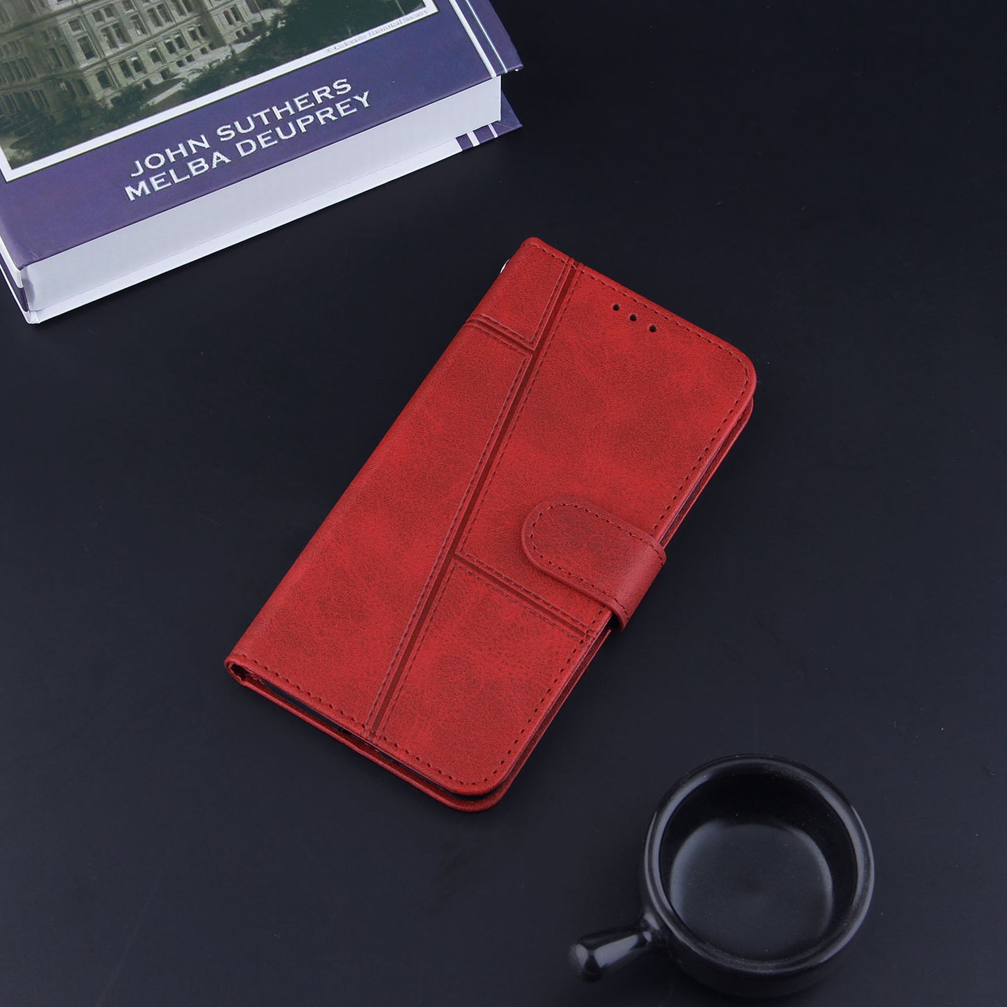 Simple Two-Tone Calfskin Phone Case For TECNO,1010