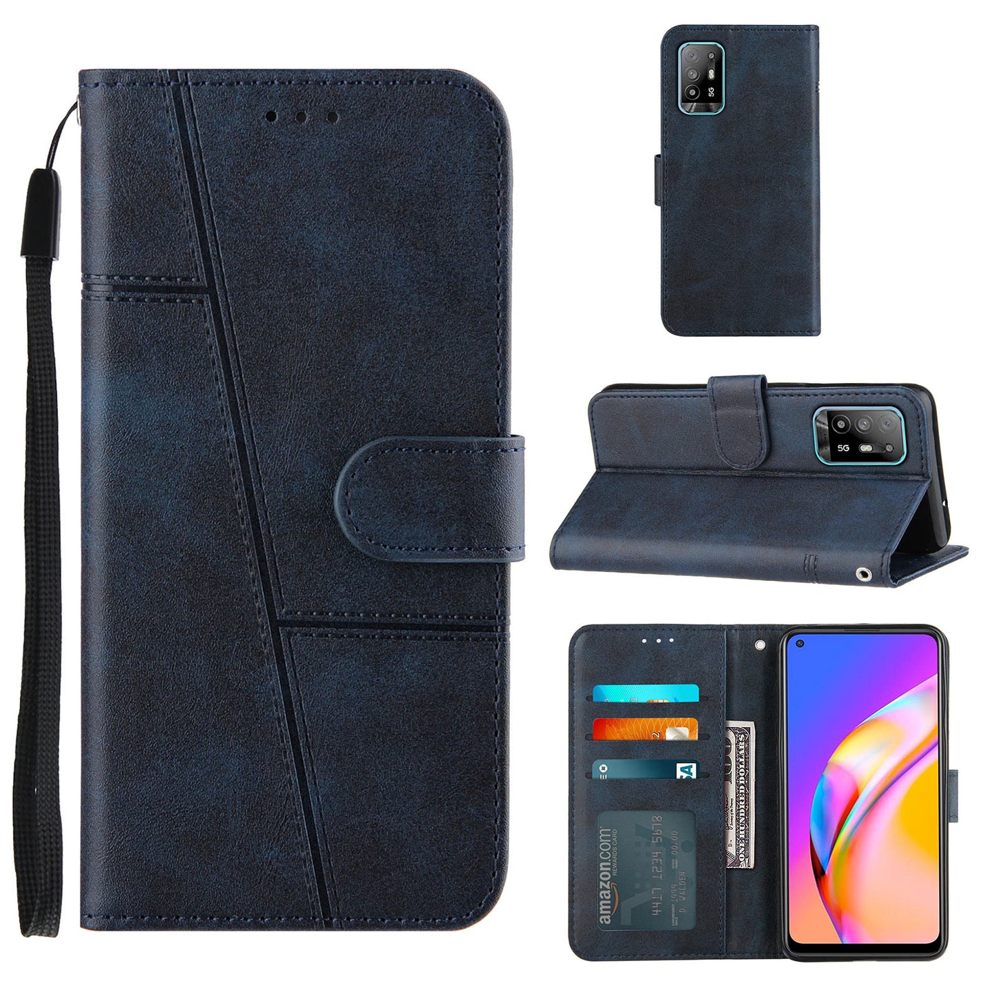 Simple Two-Tone Calfskin Phone Case For Xiaomi,1010