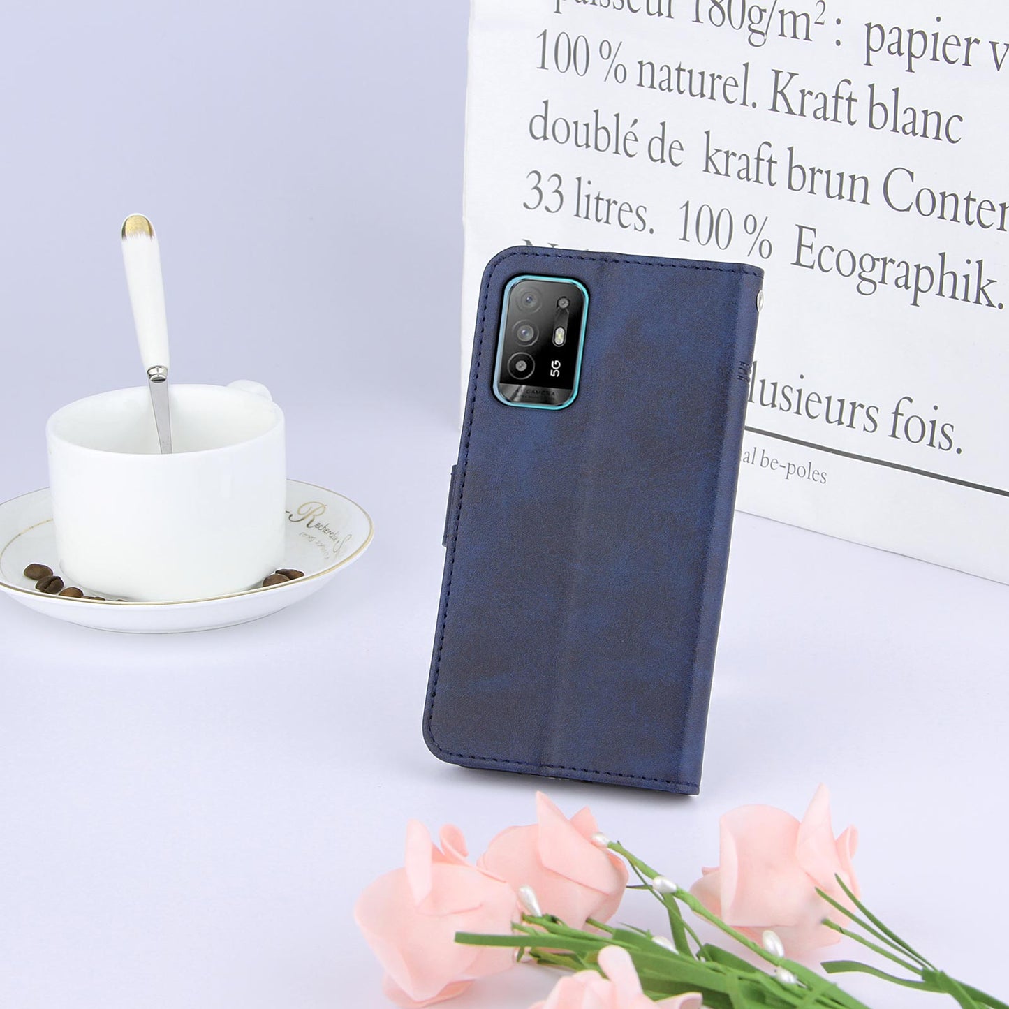 Simple Two-Tone Calfskin Phone Case For TECNO,1010