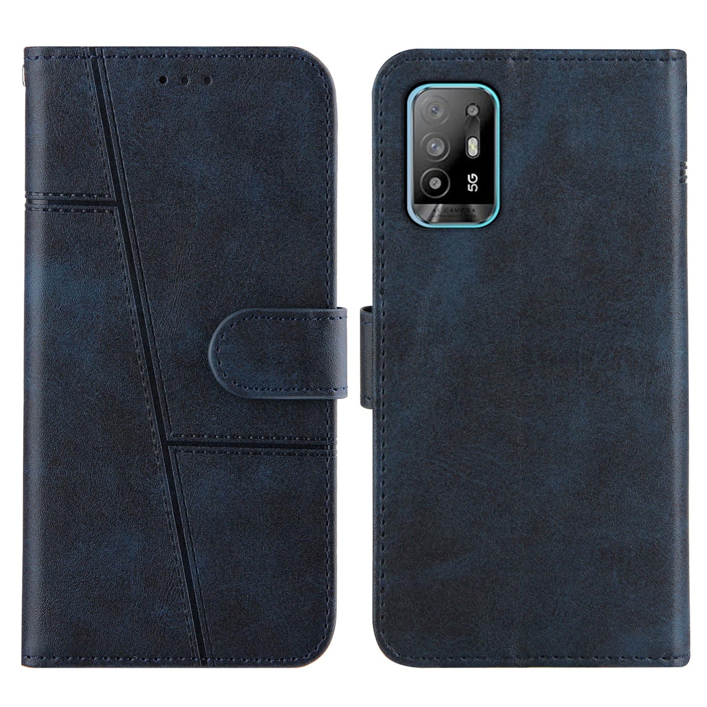 Simple Two-Tone Calfskin Phone Case For Nothing,1010