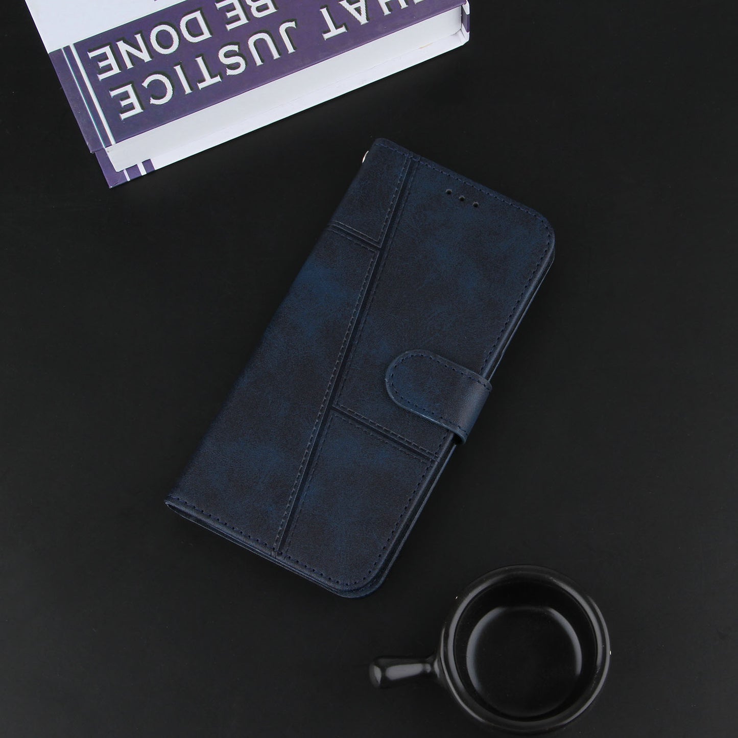 Simple Two-Tone Calfskin Phone Case For Xiaomi,1010