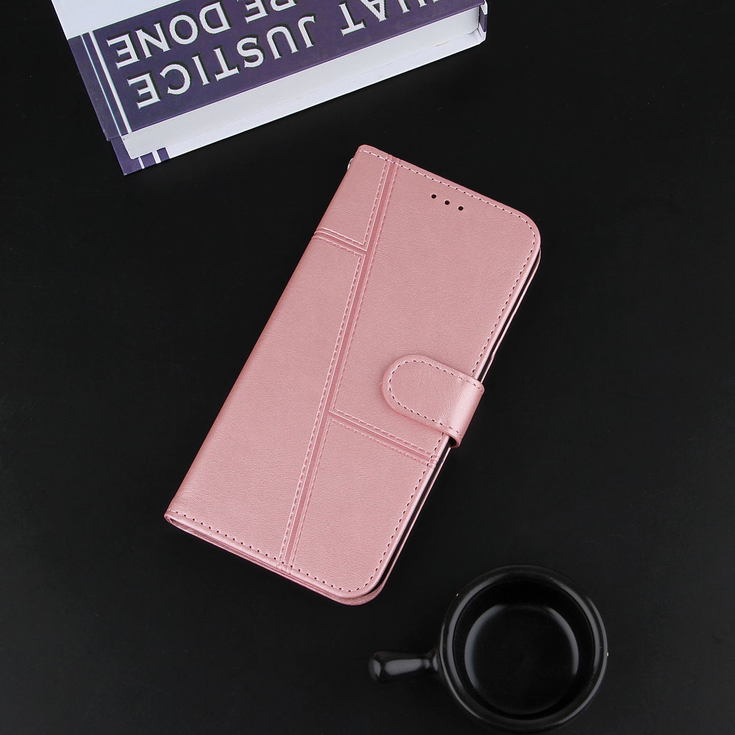 Simple Two-Tone Calfskin Phone Case For Xiaomi,1010