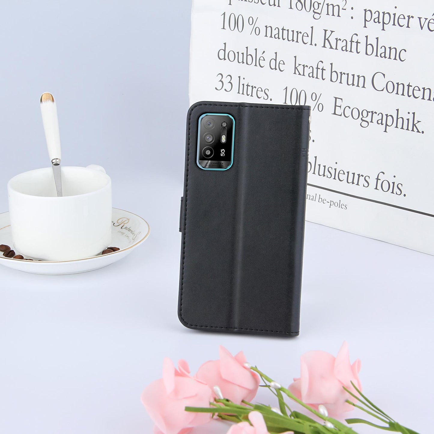 Simple Two-Tone Calfskin Phone Case For Xiaomi,1010