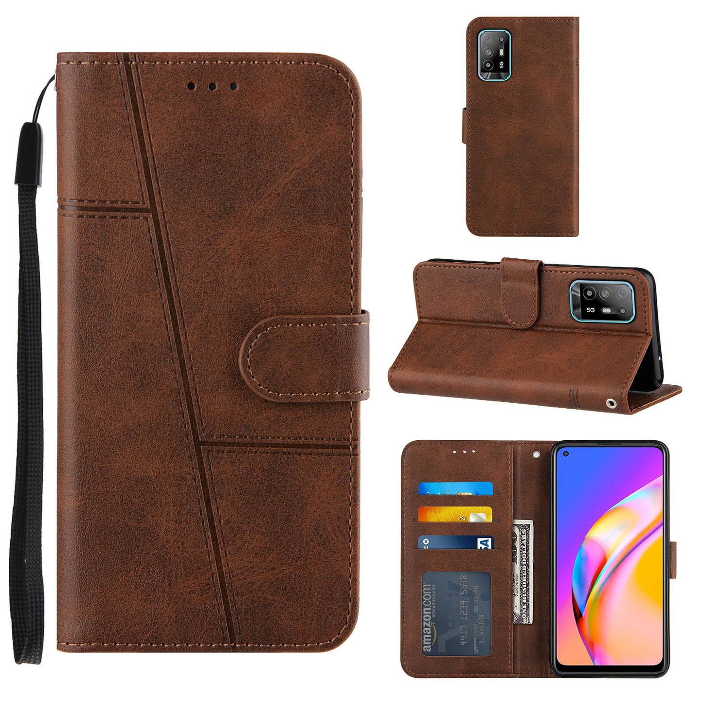 Simple Two-Tone Calfskin Phone Case For Xiaomi,1010