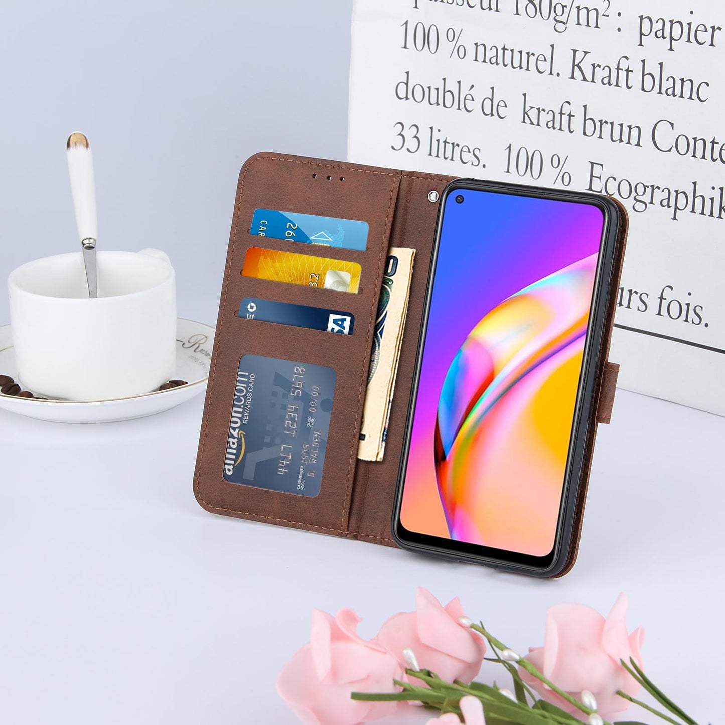 Simple Two-Tone Calfskin Phone Case For Xiaomi,1010