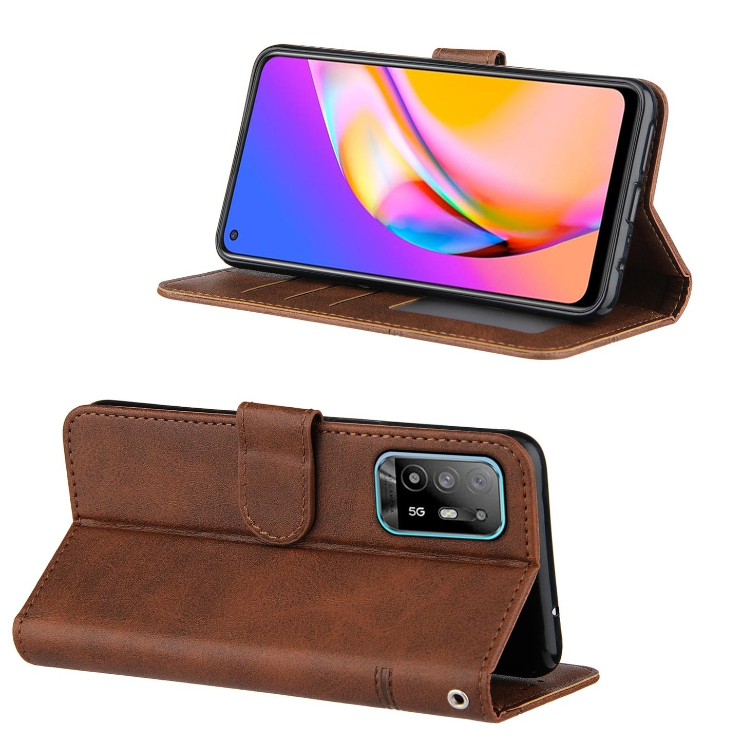 Simple Two-Tone Calfskin Phone Case For Xiaomi,1010