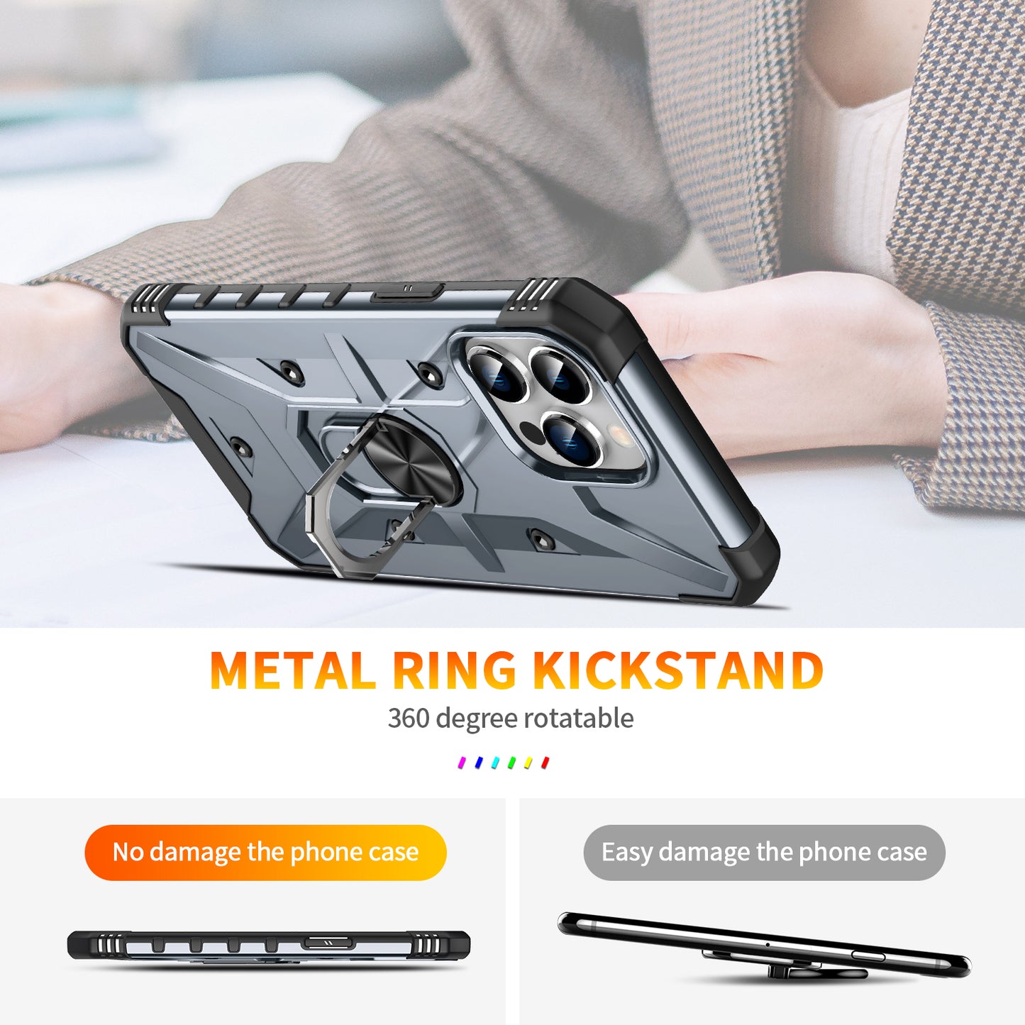 Ring Mechanical Phone Case For Xiaomi,60216