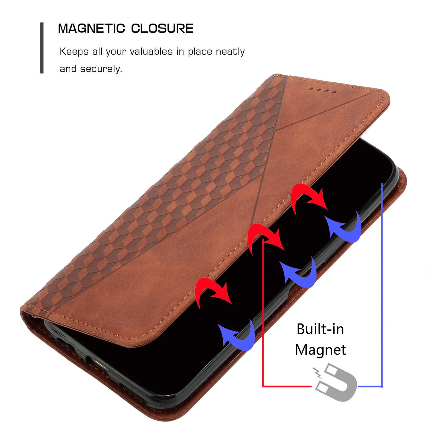 Strong Magnetic Suction Leather Phone Case For Motorola,1011