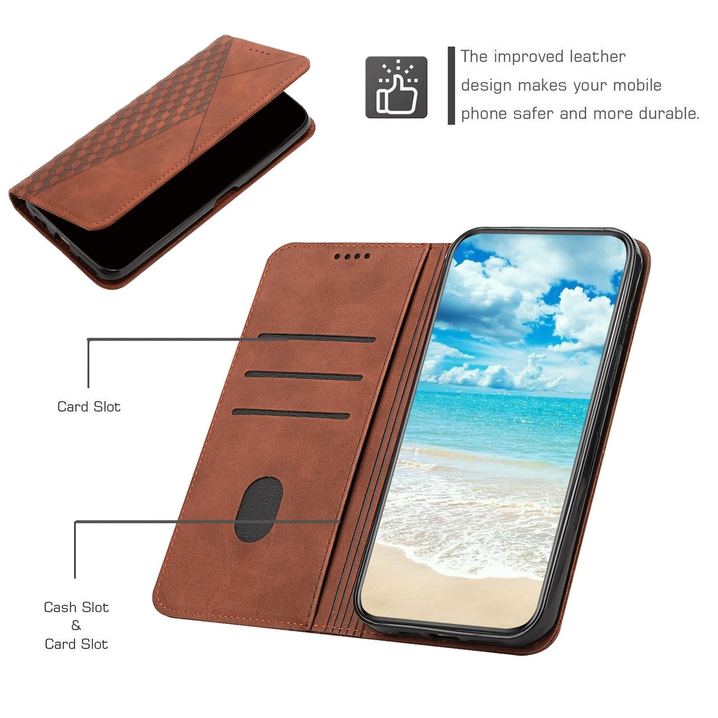 Strong Magnetic Suction Leather Phone Case For Nothing,1011