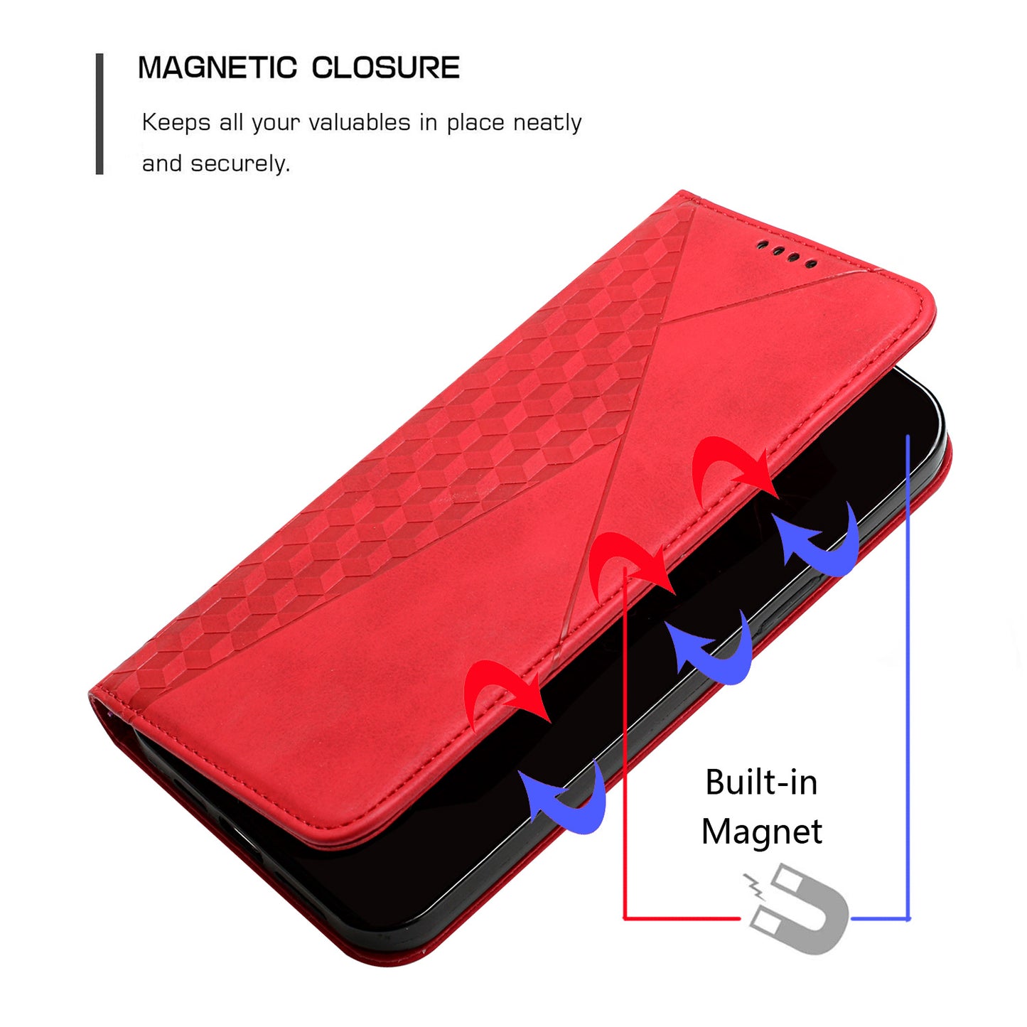 Strong Magnetic Suction Leather Phone Case For TECNO,1011