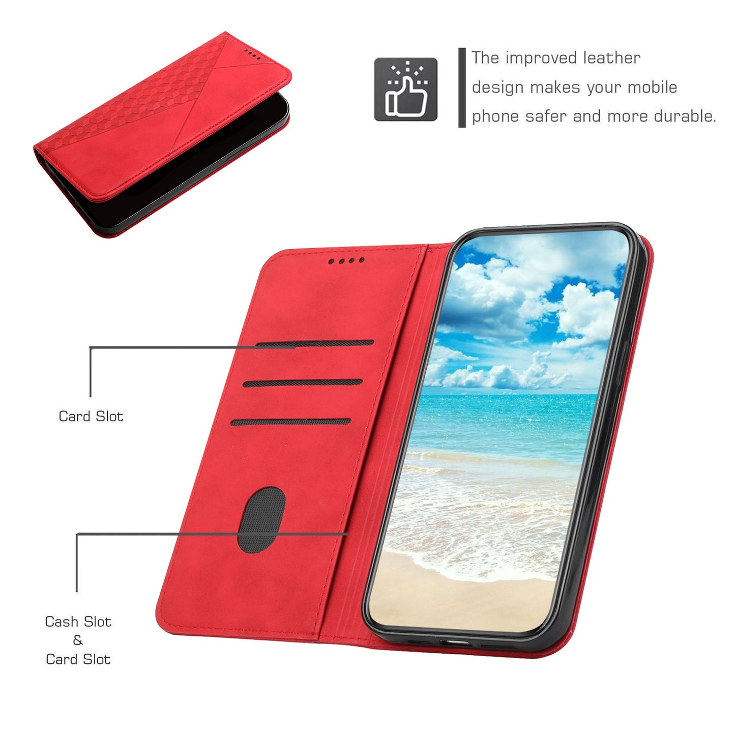 Strong Magnetic Suction Leather Case For Oppo,1011