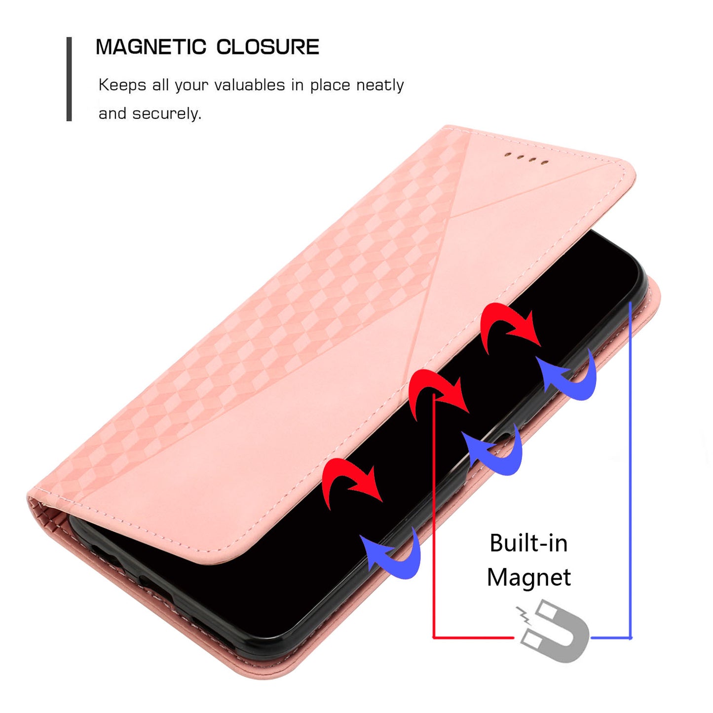 Strong Magnetic Suction Leather Phone Case For Motorola,1011