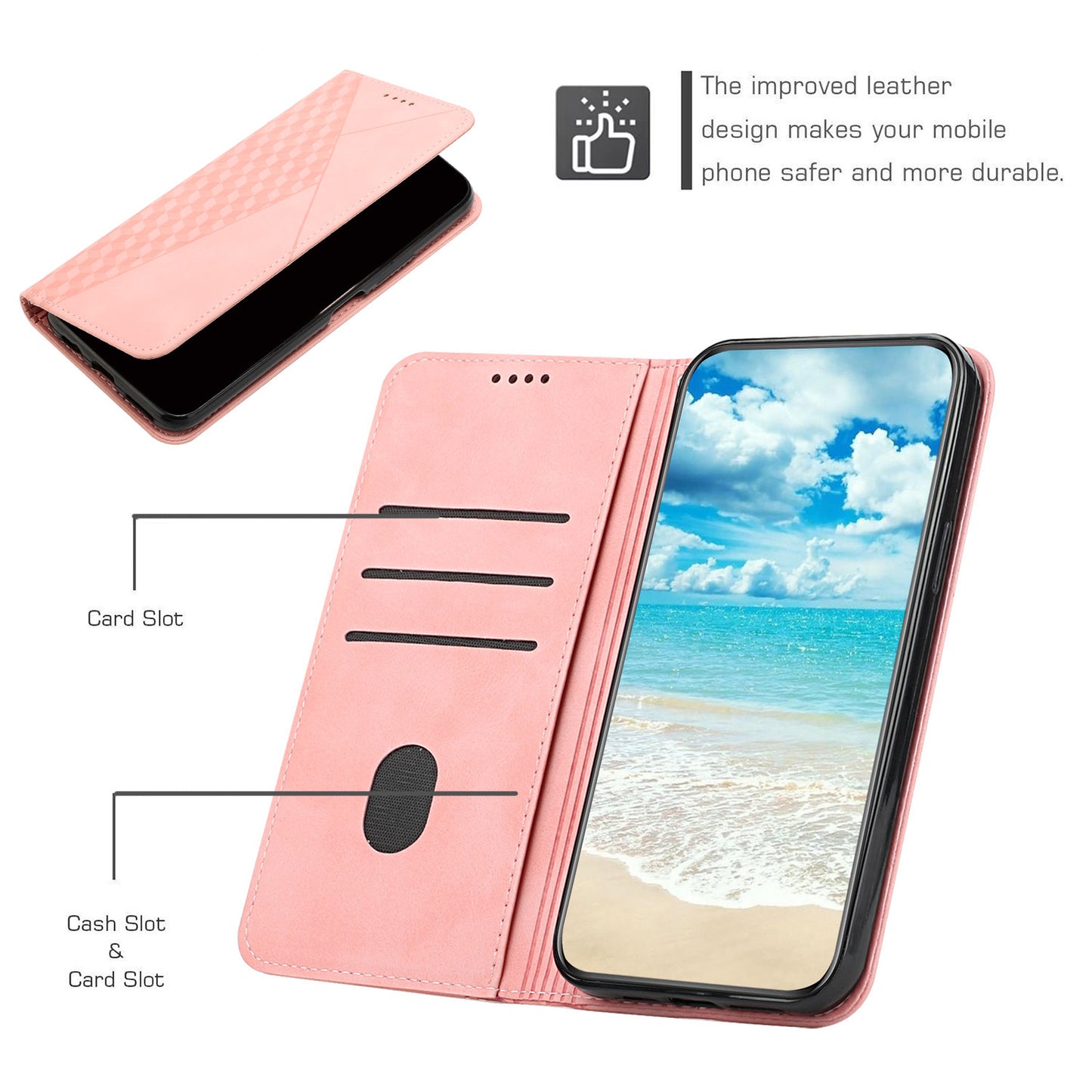 Strong Magnetic Suction Leather Phone Case For Motorola,1011