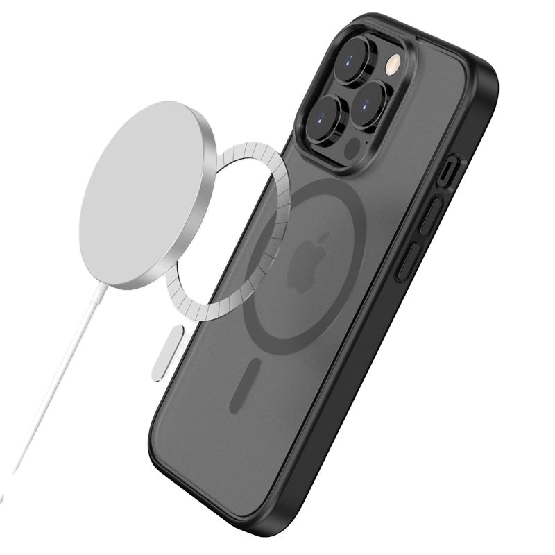 Hot sale Magnetic Wireless Charging Clear Phone Back Case Cover For Iphone 14 Pro Max