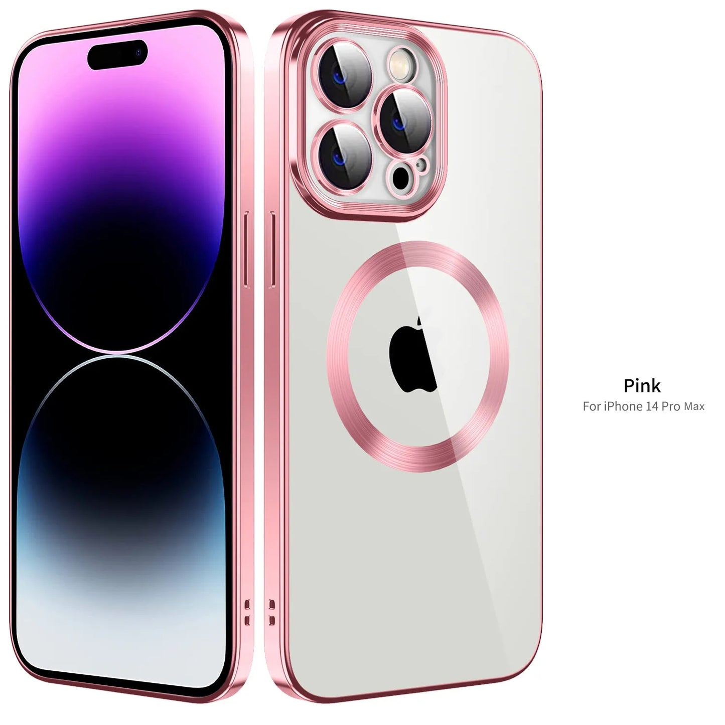 Magnetic Wireless Charge Case for IPhone 14 13 Luxury Purple TPU Charging Phone Case for Iphone 11 12 13 Pro Max Plus