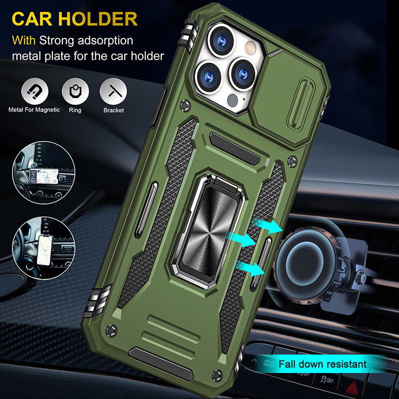 Stand Bracket Shockproof hard Phone Case For iPhone 14 Pro max Case Premium Mobile Phone case cover