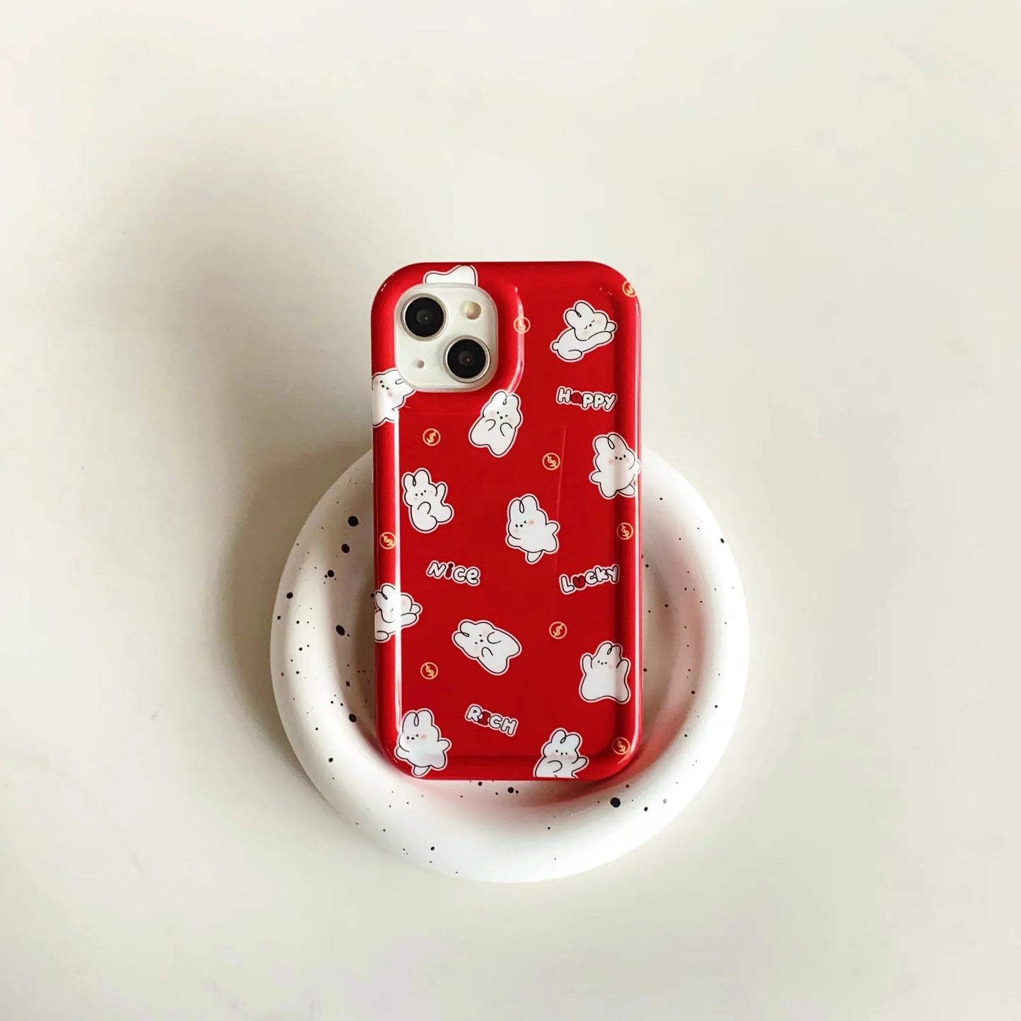 Luxury Premium Soft Candy color Phone Case rabbit Cute phone case Frame Phone Case for iphone 14