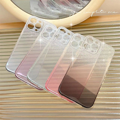 Luxury Gradient Square Thin Phone Cover For Iphone 11 12 13 14 Pro max Drop-proof Tpu Cell Phone Case