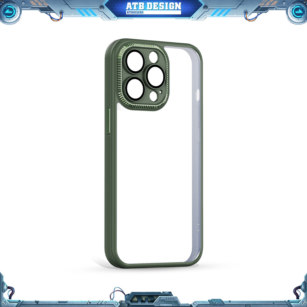 ATB Lishi Series Full Camera Lens Protection TPU PC Cell Phone Cover For Iphone 14 13 12 11 Pro Max Mobile Phone Case