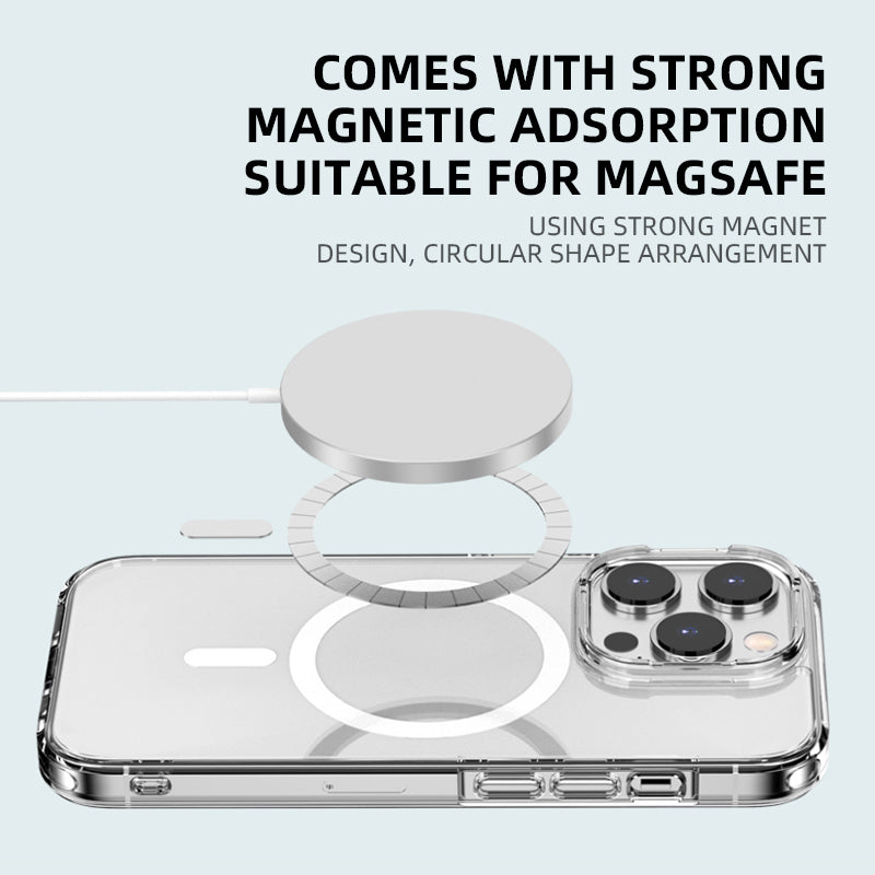customized high quality transparent aurora wireless magnetic protected phone case for iphone 11 pro max