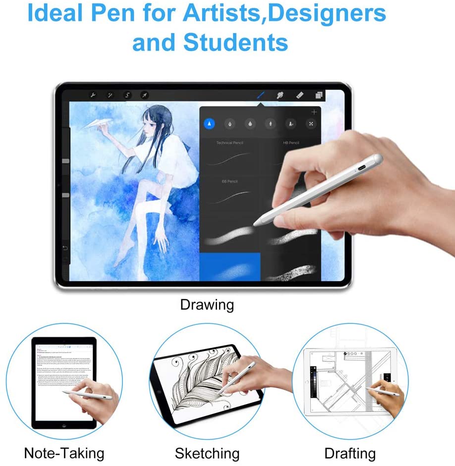 Magnetic Palm Rejection Capacitive Active Stylus Pen Pencil for Apple iPad Pro 2018 2019 2020
