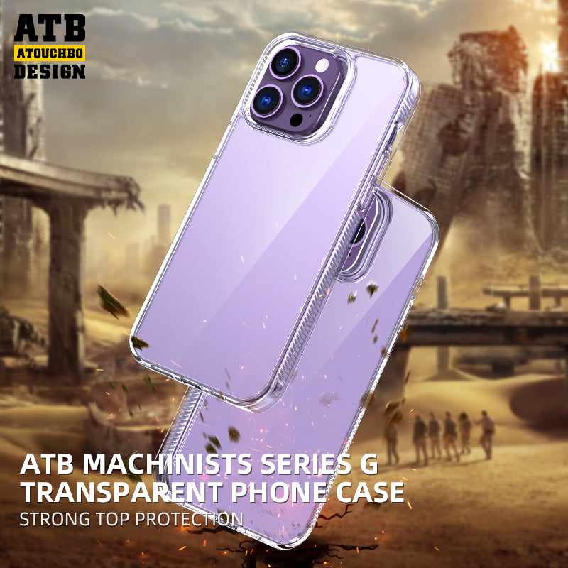 Atouchbo Custom OEM Machinists Series G Transparent Shockproof Phone Case For Iphone 14 13 12 11 pro max