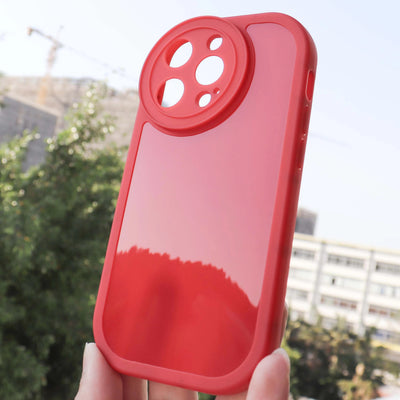 wholesale solid color Cartoon soft silicone case round lens hole phone case for iphone 11 pro max