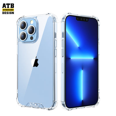 Shockproof Phone Case 1.5mm Tpu Pc Clear Transparent Clear Phone Case For Iphone 13 14 Pro Max Cover