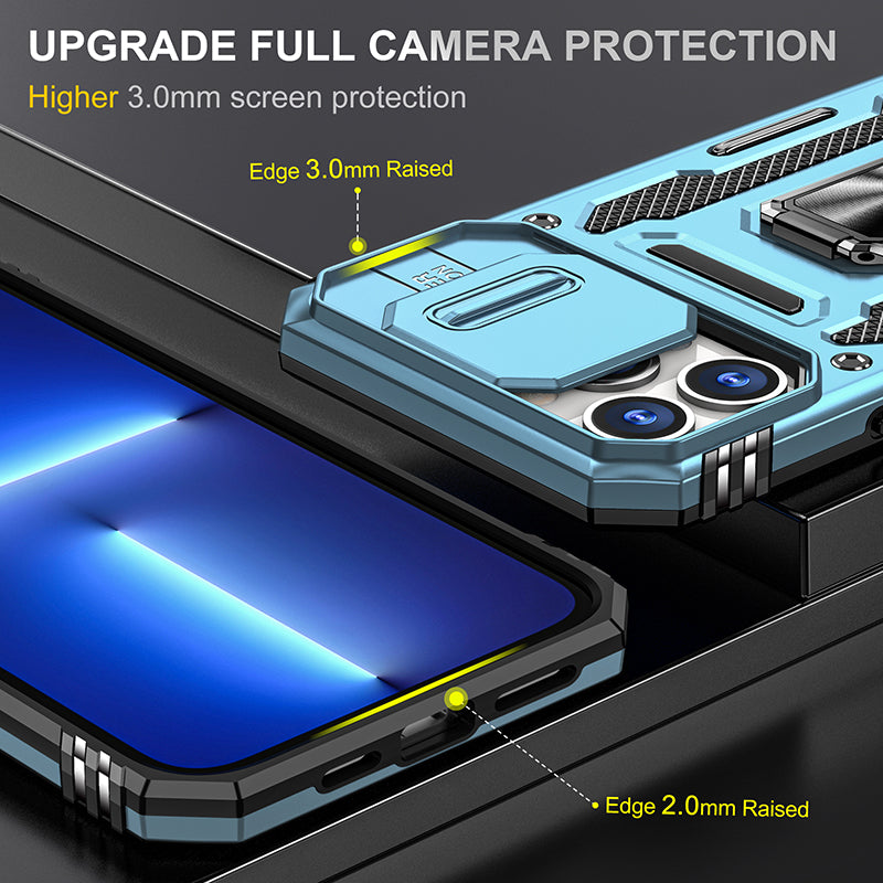 INS Style case Four corners strengthen case Shockproof blue color case for iphone 14 max