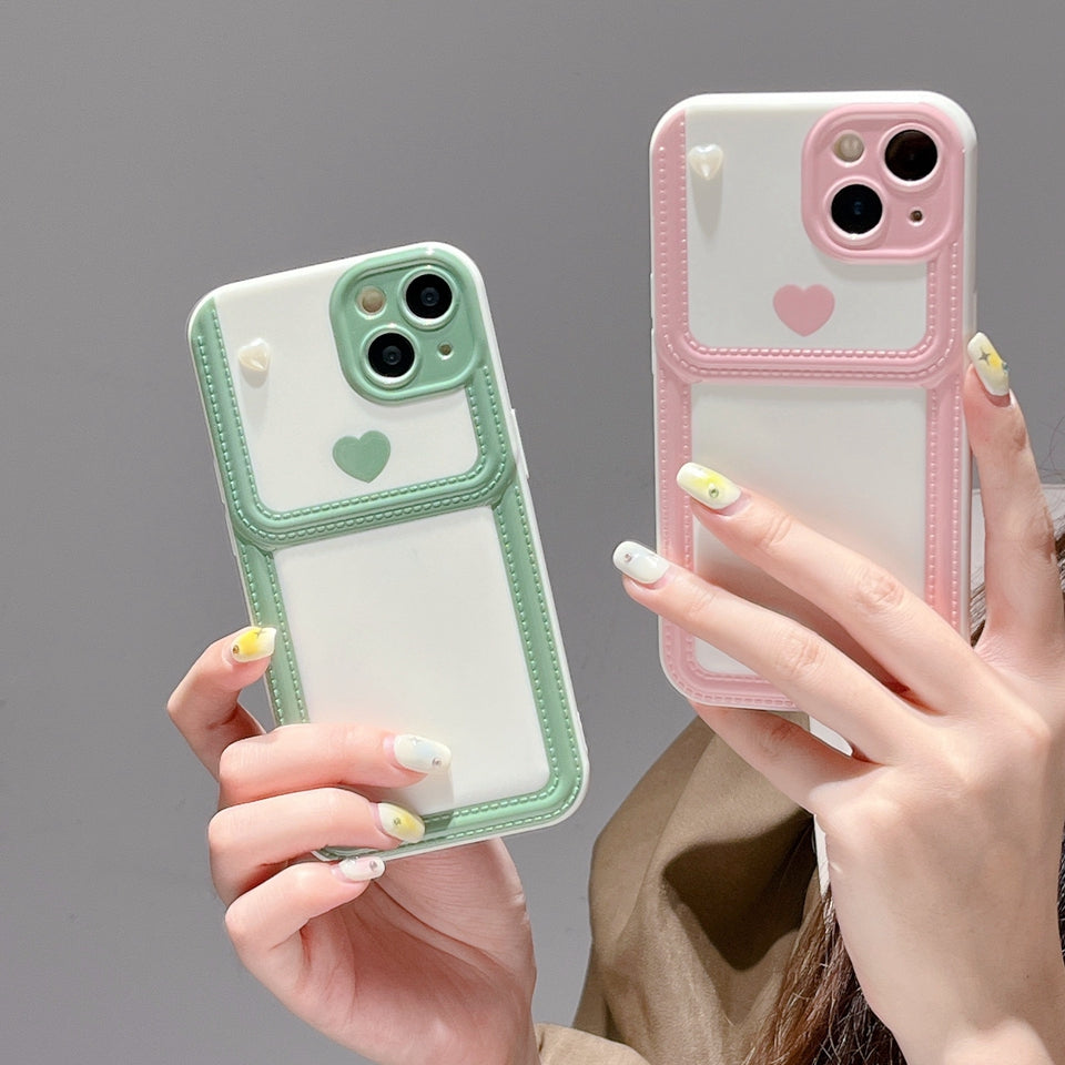 Girl'S Choice Pink Heart Blue Sky With Fine Hole Phone Case For Iphone X Xr Xs Max 12 13 Pro 11 Premium Shock Proof Case