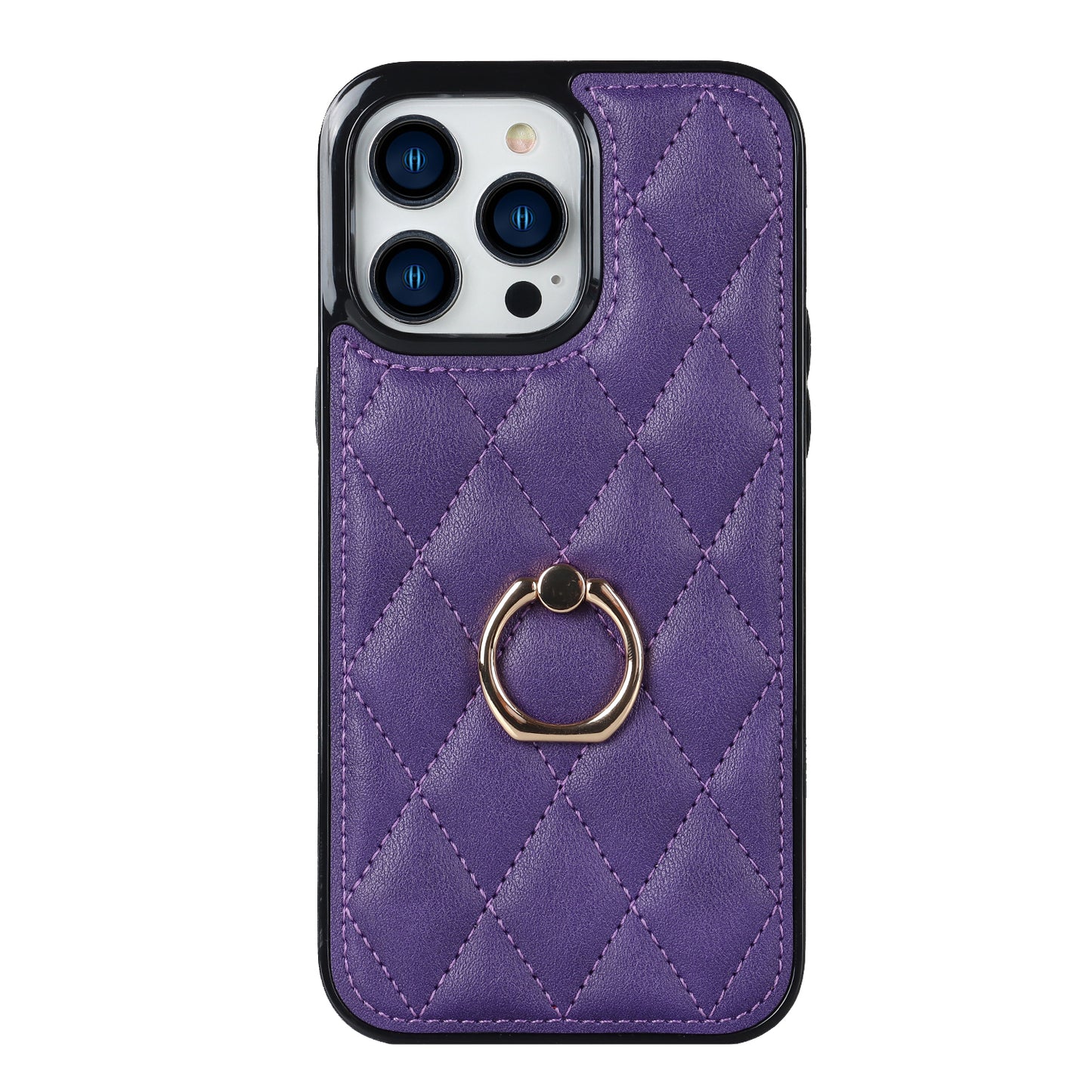 2023 New Arrival High Quality puffer solid color ring small fragrance mobile phone case for iphone samsung