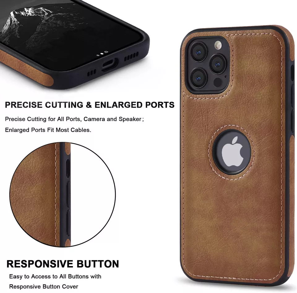 ITOP New Phone Cases Fashion Brand Cell Phone Leather Case with Logo Hole Luxury 13 14 for Apple Iphone 11 12 Waterproof Case