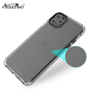 Atouchbo Clear Honeycomb Slim TPU Phone Case for iPhone 12 11 Pro Max X Xs XR 6 6s 7 8 Plus Cover