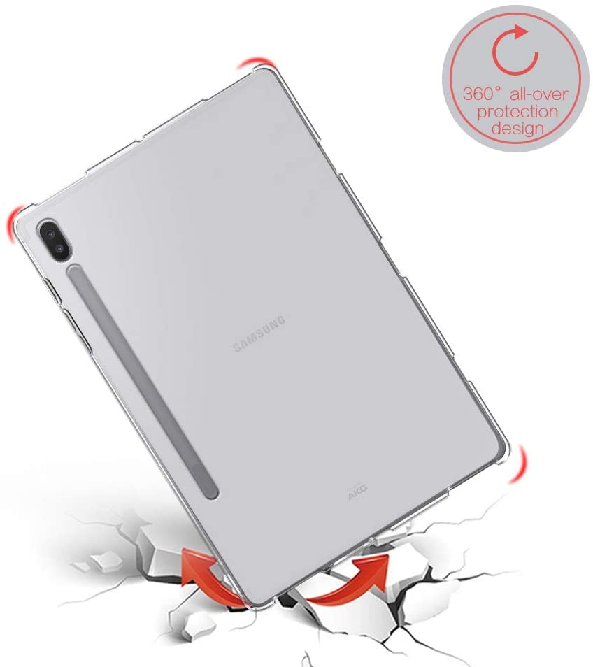 For Samsung Galaxy Tab S6 Case, Soft Thin Anti-Scratche Transparent Cover Compatible for Samsung Galaxy Tab S6 5G