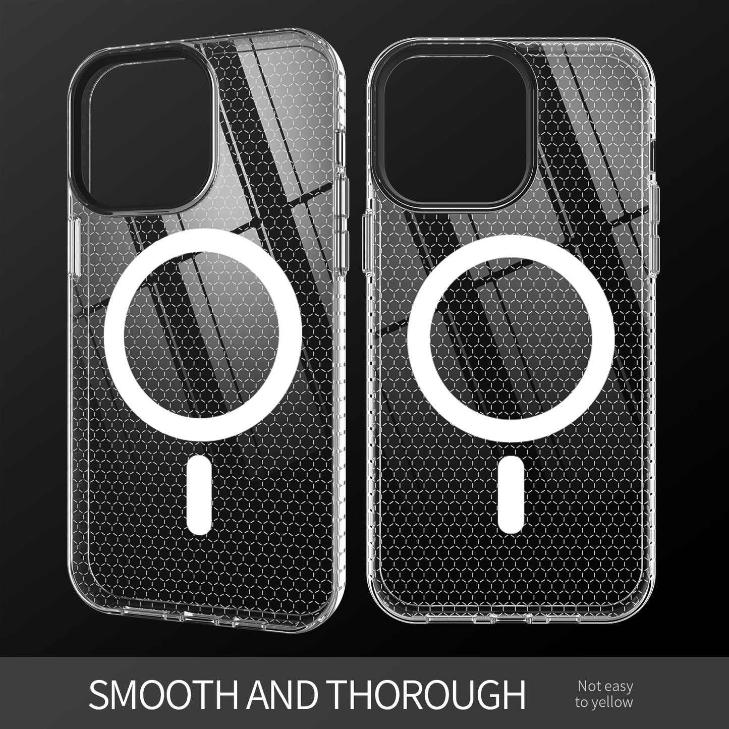Luxury shockproof Clear PC TPU magnetic phone case Shockproof Silicone Bumper Phone case for iphone 14 pro max