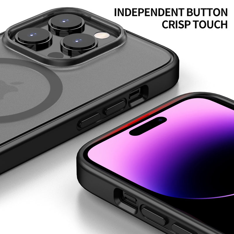 Hot sale Magnetic Wireless Charging Clear Phone Back Case Cover For Iphone 14 Pro Max
