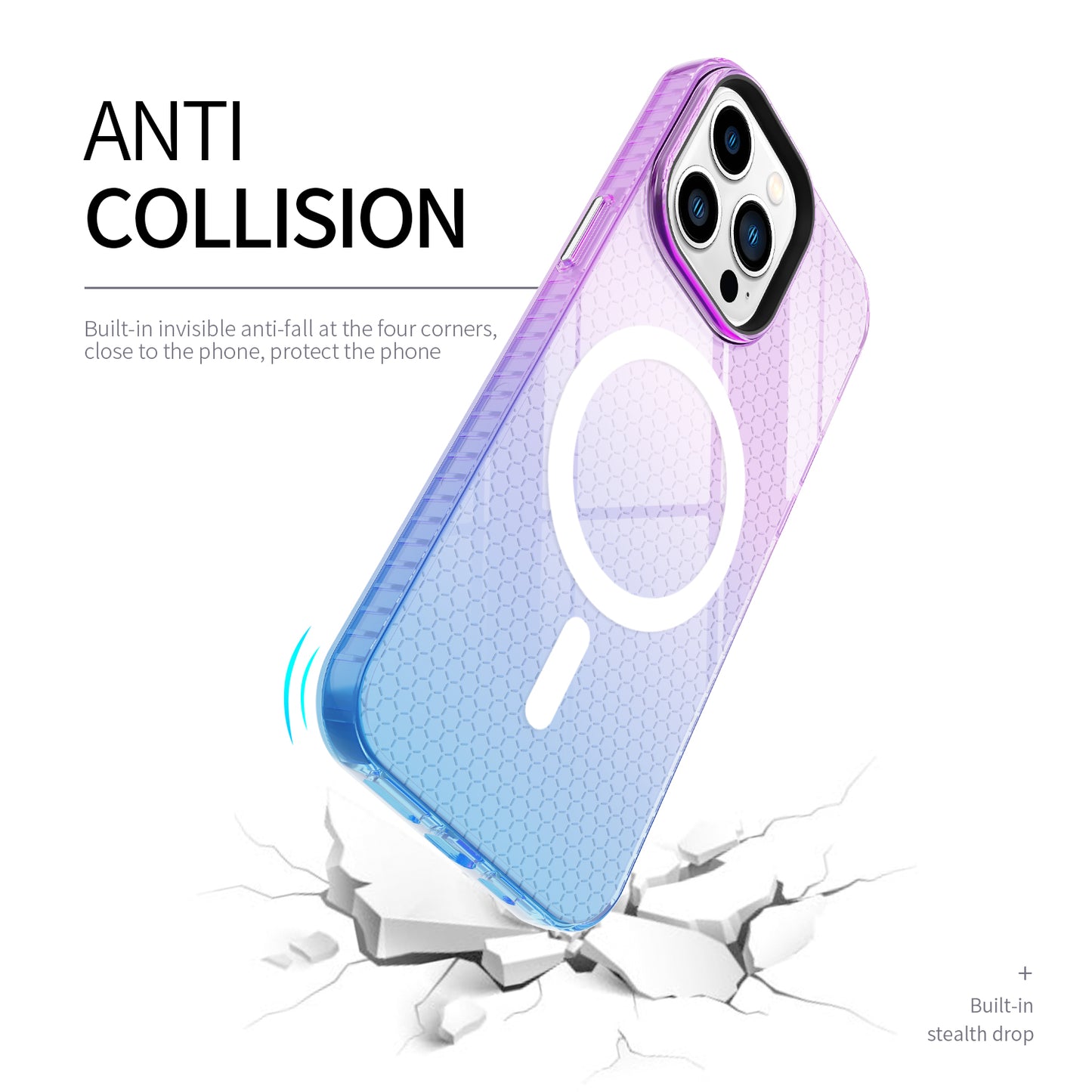 factory direct sale honeycomb magnetic wireless charging mobile phone cover for iphone 11 pro max