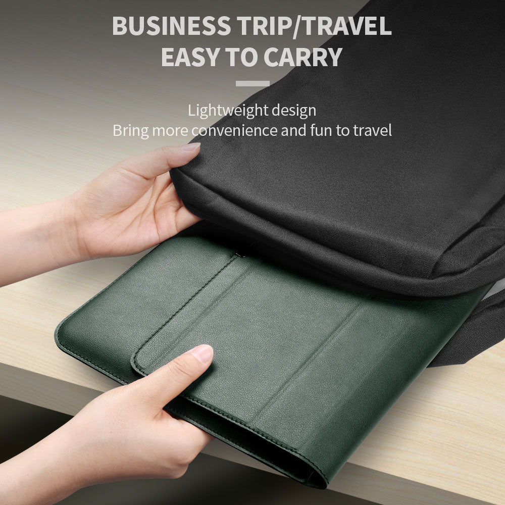 Light Weight Modern Design Protective Laptop Sleeve PU Leather Waterproof Laptop Bag Briefcase for MacBook 12 13 15 16 Inches