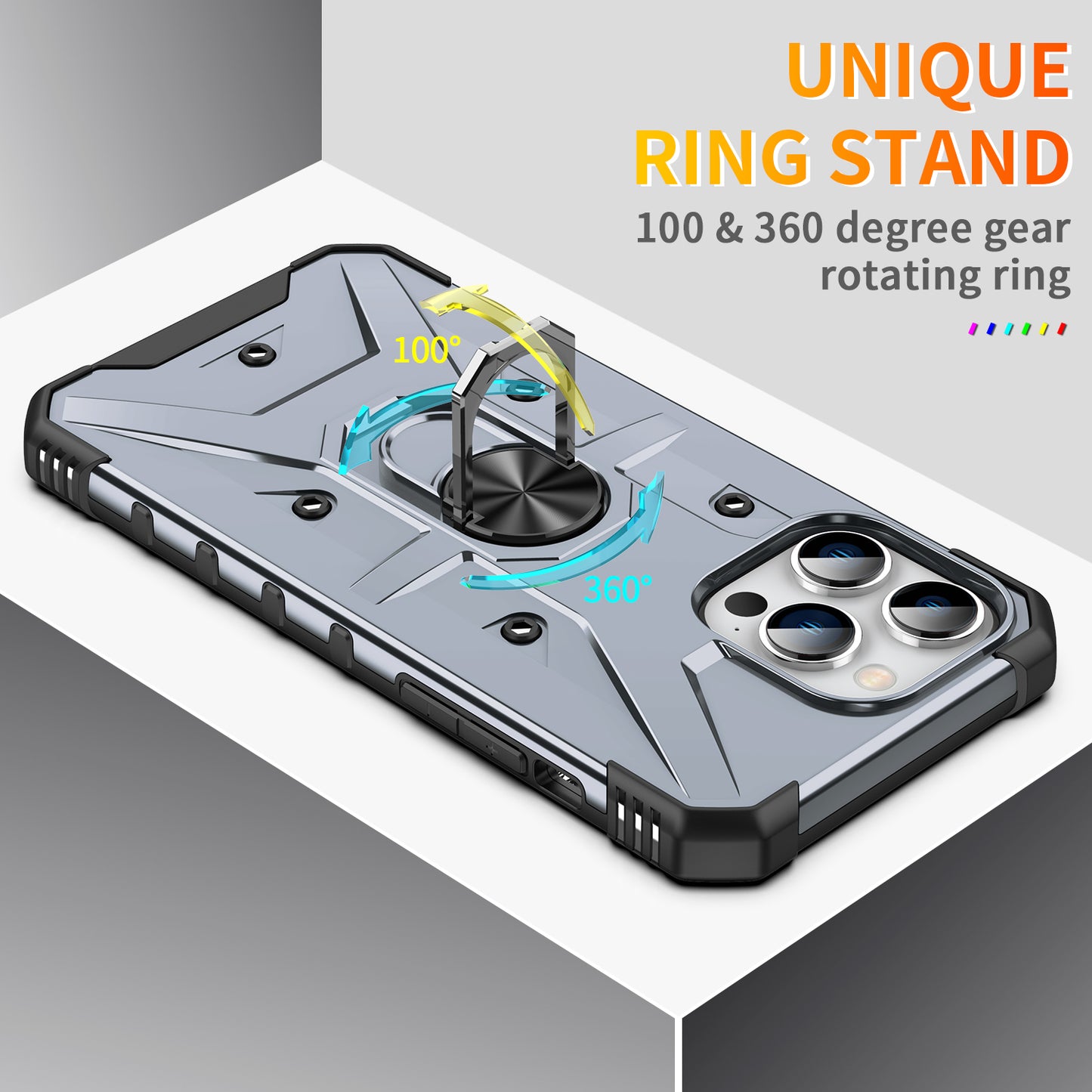 high quality unique stand function back cover shockproof ring holder case for iphone 11 pro max