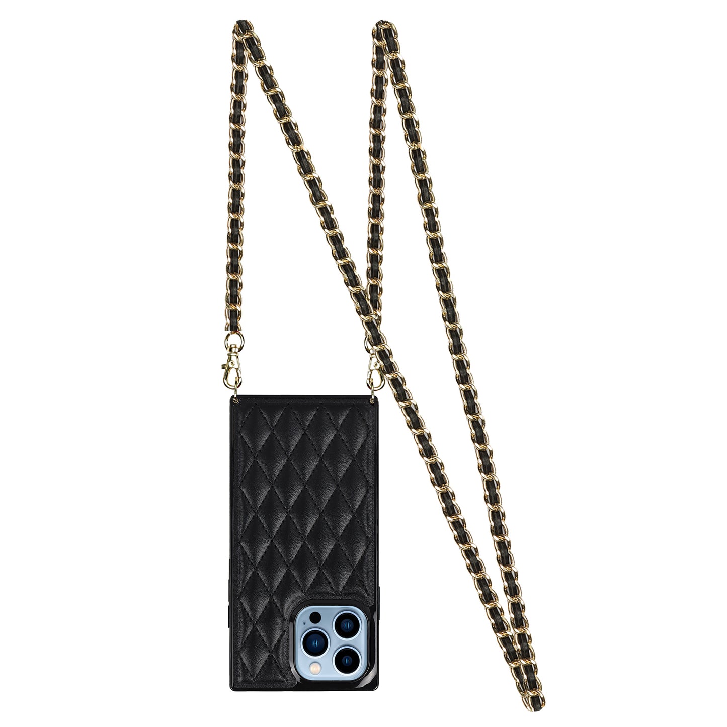 Hot Selling Fashion Luxury Leather Phone Case With Chain For Samsung S9 S10 S20 S21 S22 Plus Ultra For iphone