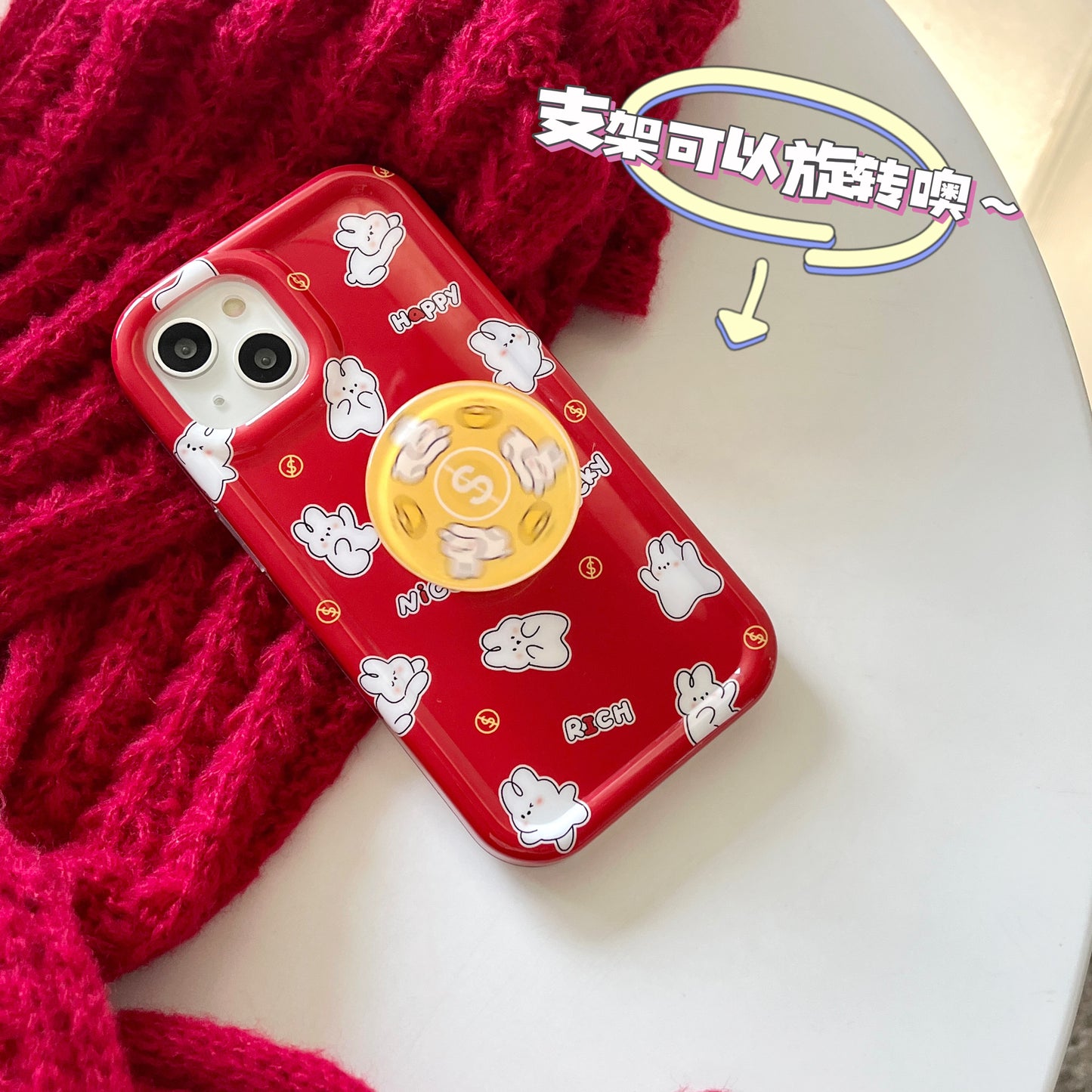 Ins Cute Cartoon Holder Case With Four Corners For iphone 12 pro max Airbag Shockproof Cover For iphone 14 Printing Case