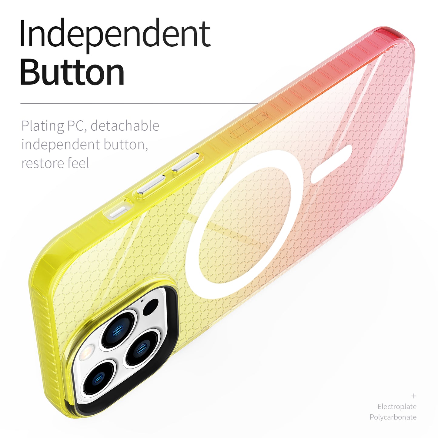 New Products colorful Wireless Charging Clear Magnetic Phone Case Cover For Iphone 14 Pro Max shockproof