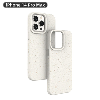 Wholesale Amazon Top Seller case solid colorful case Wheat straw case for iphone 14 pro