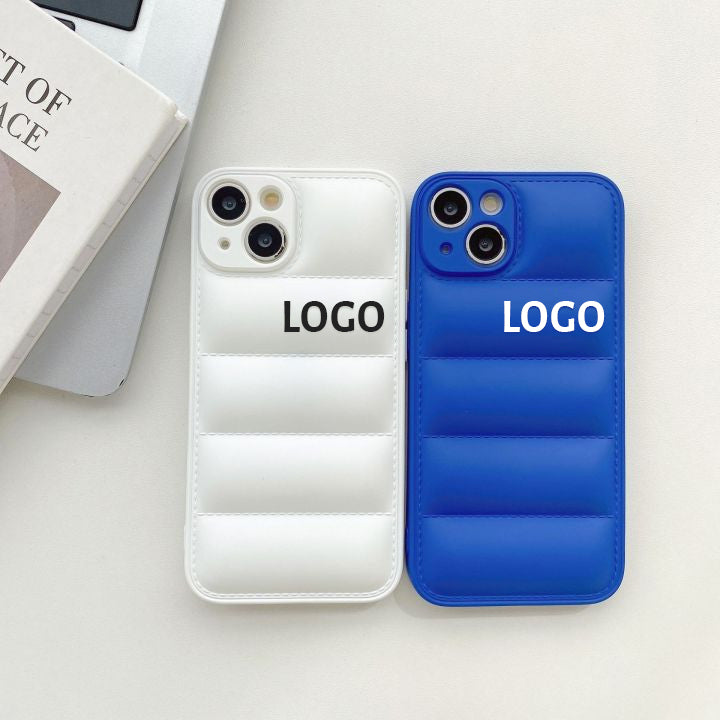 3D Cotton TPU Down Jacket North Face Puffer Phone Case For iPhone 14 13 12 Pro 11 Promax XS ShockProof Protect Phone Cases