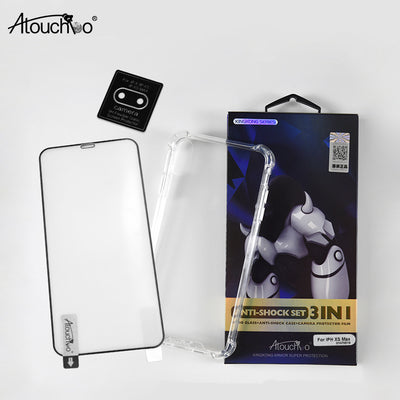 3 in 1 Anti Shock Set Protective Many Models Available Phone Case and Protector for iPhone X XS Max XR 11 Pro Max 12 Pro 12 Mini