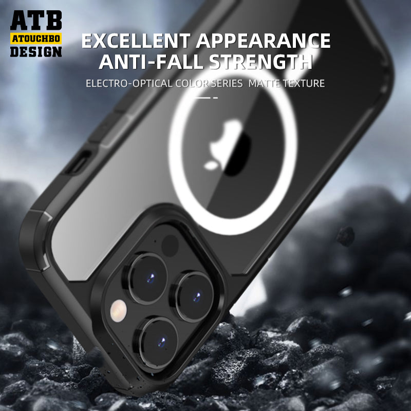 ATB Design High end Bright color high transparent back panel magnetic phone case for iPhone 14 13 12 Pro Max